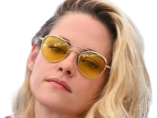 Sticker kristen stewart actrice americaine blonde yeux verts femme cannes lunettes annees 2022 2020s par PubliusOvidius