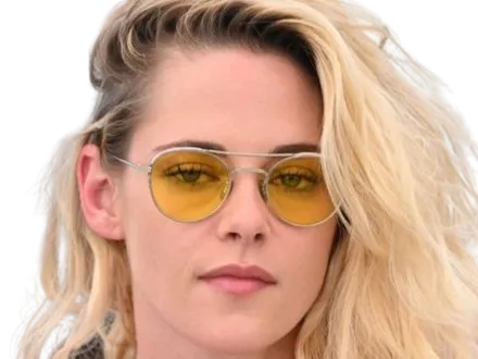 Sticker kristen stewart actrice americaine blonde yeux verts femme cannes lunettes annees 2022 2020s par PubliusOvidius