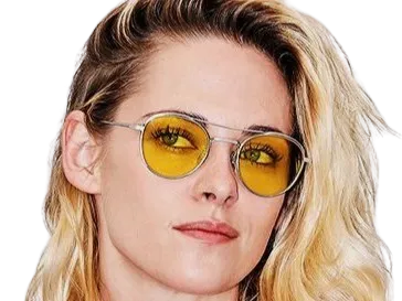 Sticker kristen stewart actrice americaine blonde yeux verts femme cannes lunettes annees 2022 2020s par PubliusOvidius