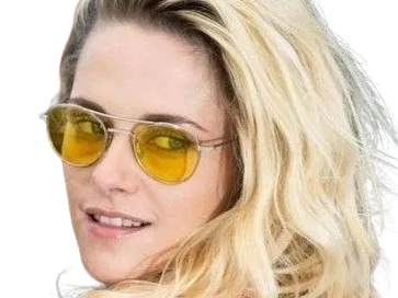 Sticker kristen stewart actrice americaine blonde yeux verts femme cannes lunettes annees 2022 2020s par PubliusOvidius