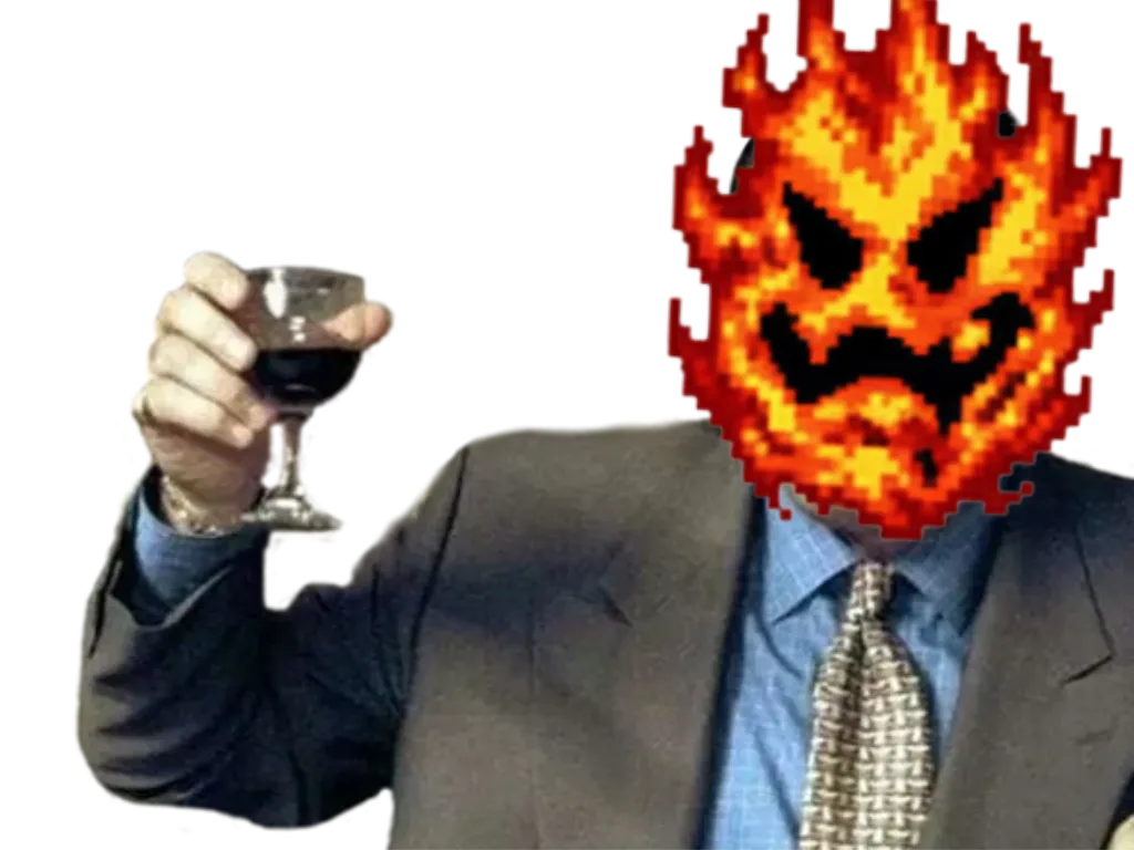 Sticker laves fatales risitas issou sante vin alcool rage mario 64 nintendo aya feu tete par LavesFatales