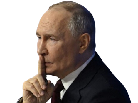 Sticker poutine vladimir russie russe president chut ferme la tais toi ftg tg ta gueule silence silencieux knifos par Knifos