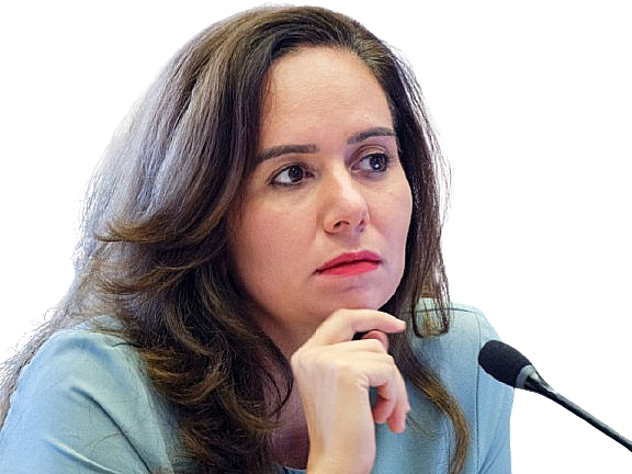 Sticker sarah knafo femme politique reconquete politicienne droite zemmour deputee europeenne politic micro pensive pense knifos par Knifos