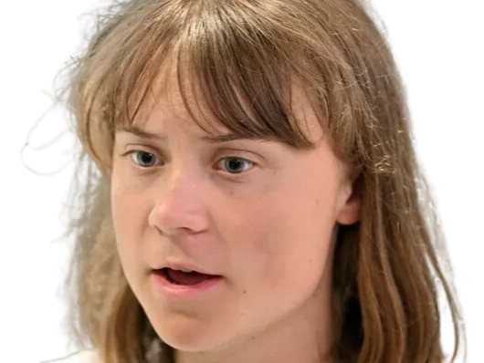 Sticker greta thunberg choc choquee choque peur etonne etonnee ecolo ecologiste gauchiste gauche manifestation 2026 knifos par Knifos