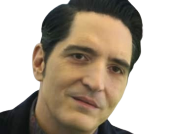Sticker david dastmalchian acteur americain homme etrange bizarre cheveux noirs quadragenaire quarantaine par PubliusOvidius