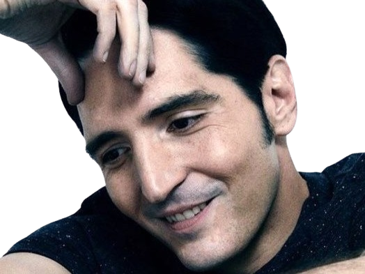 Sticker david dastmalchian acteur americain homme etrange bizarre cheveux noirs quadragenaire quarantaine par PubliusOvidius