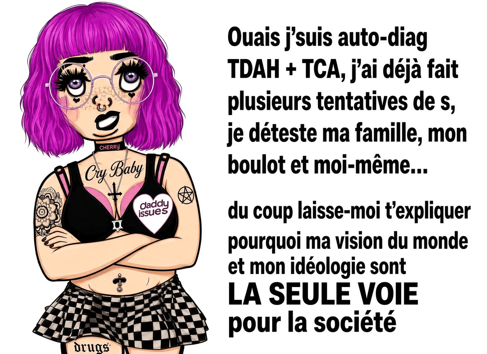 Sticker woke gaucho lfi gauchiste malade mentake degen insoumise pute tdah psych par jesus142542