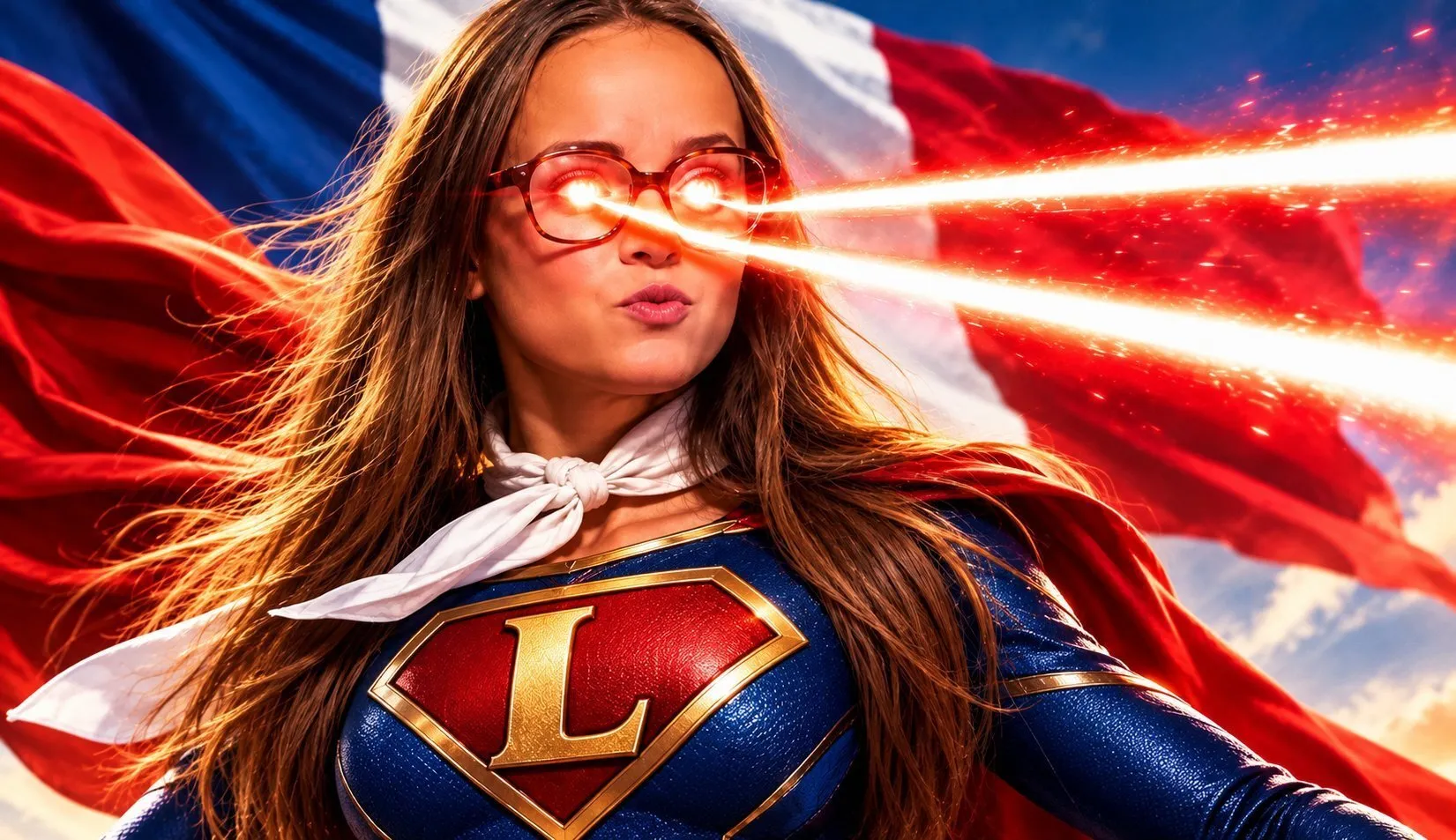 Sticker louise blocus univ fac lycee uni manif attal reine queen montangon superwoman heros par jesus142542
