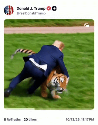 Sticker potus wwg1wga taco wh gov tiger puma tigre media press grass roll zoo lutte prise par glandilus