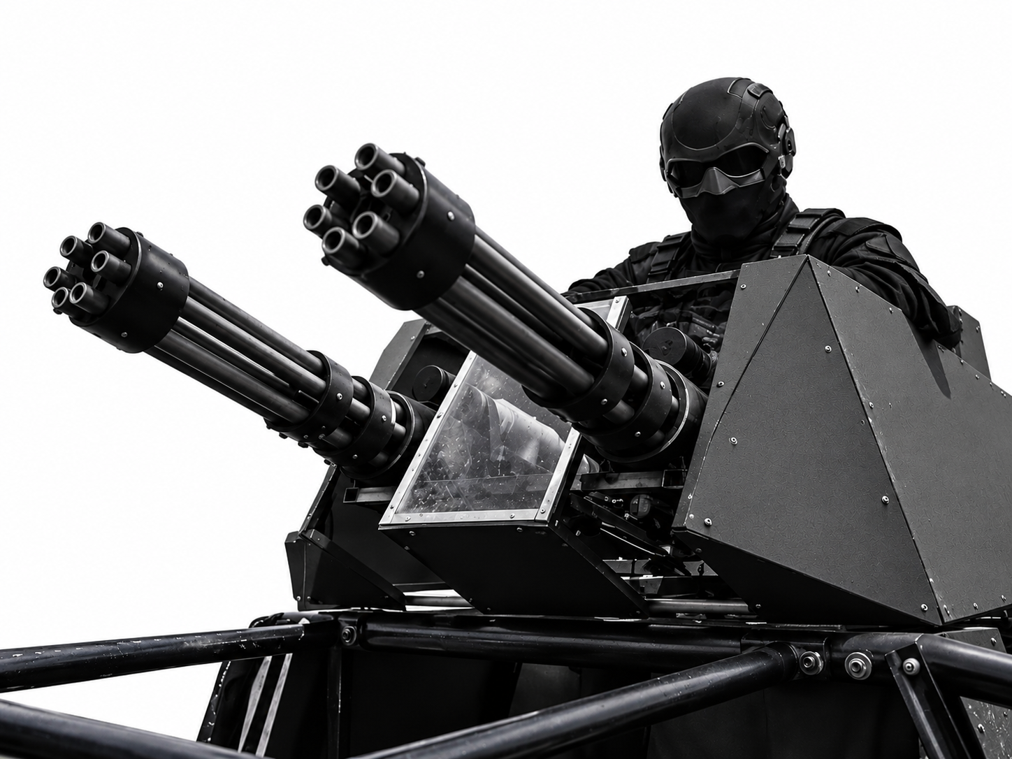 Sticker blacknoir black noir theboys boys ninja tank arsenal canon mitrailleuse guerre war robotique tech par XDREAD
