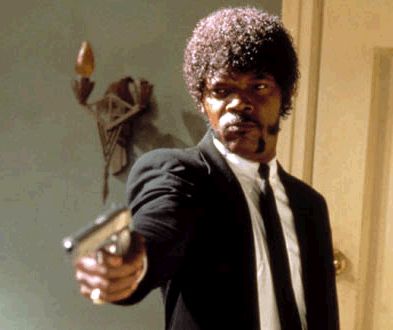 Sticker template meme say that again samuel l jackson pulp fiction jules winnfield pistolet repete un peu pour voir defi menace colere film arme humour drole par risibot