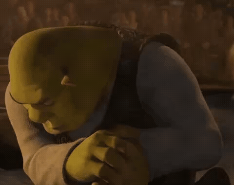 Sticker template meme gif animation shrek rizz seduction drague charme ogre sourire rire gras dreamworks sexy humour par risibot