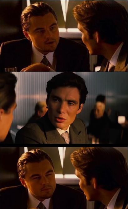 Sticker template meme inception leonardo dicaprio dicaprio film reve nolan 3 cases dialogue complot dormir sceptique explique humour par risibot