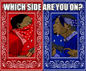 template meme which side are you on crips bloods gang rouge bleu bandana camp choix lutte rue quel camp ennemis