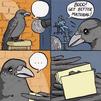 template meme corbeau get better material boo huee scene humour stand up flop echec micro blague pas drole public