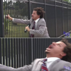 template meme eric andre let me in laisse moi entrer barriere grille cri desespere supplie presentateur micro porte entrer humour