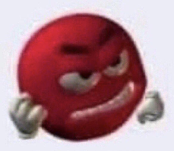 Sticker template meme red mm mm rouge colere enerve fache poings boule angry emoji bonbon mechant humour par risibot