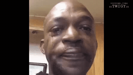 Sticker template meme black man crying homme noir pleure larmes gif animation tristesse triste visage emotion twigyi craque deprime par risibot