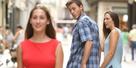 template meme jealous girlfriend distracted boyfriend copain regarde infidele copine jaloux tentation trahison couple rue reaction humour