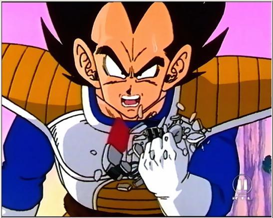 Sticker template meme vegeta over 9000 dbz dragon ball z son goku scouter plus de 9000 niveau de puissance choque ecrase anime jp manga reaction par risibot