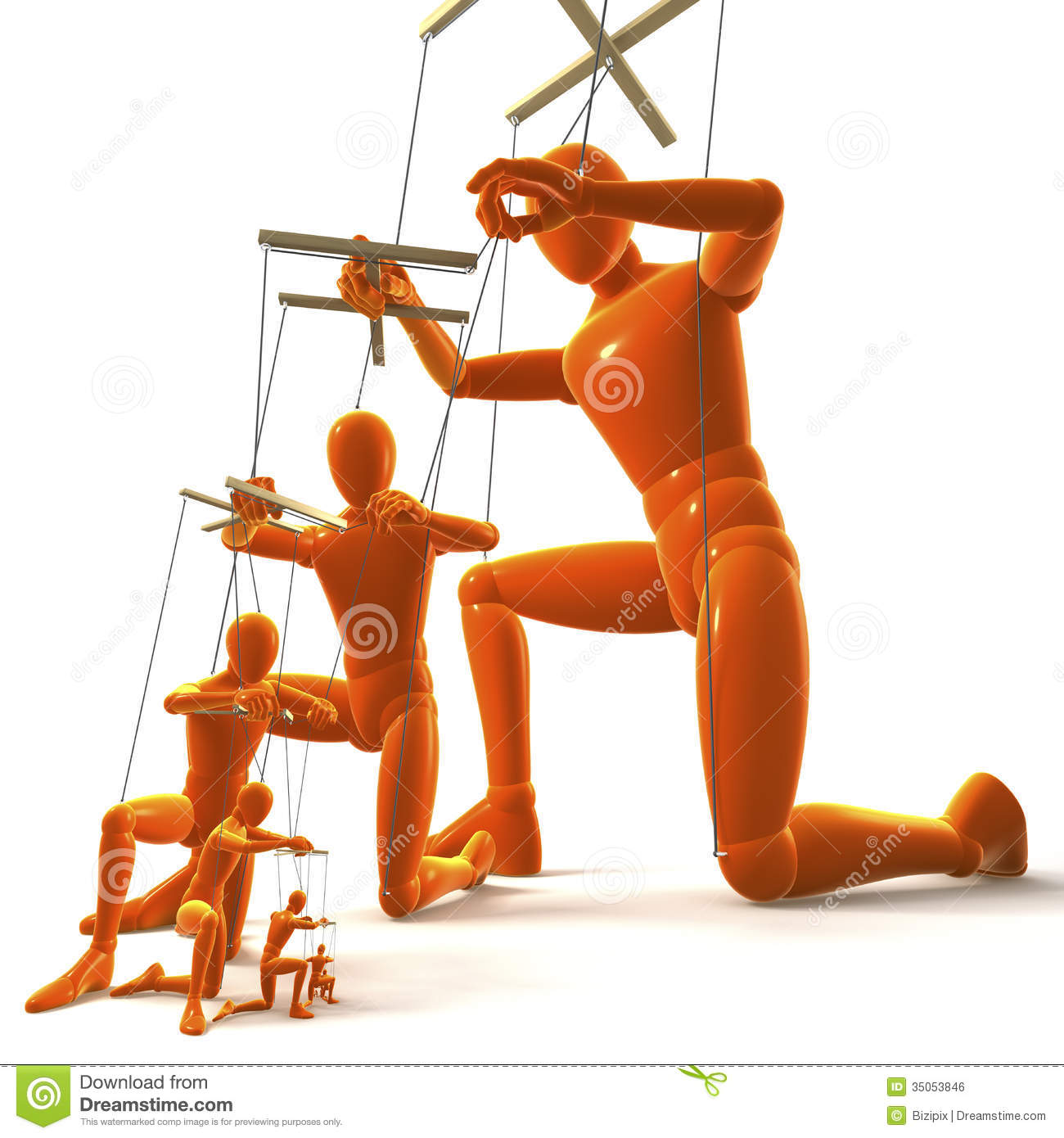 Sticker template meme puppet hierarchy marionnettes hierarchie pouvoir controle manipulation fils pantin chef boss patron esclave reaction par risibot