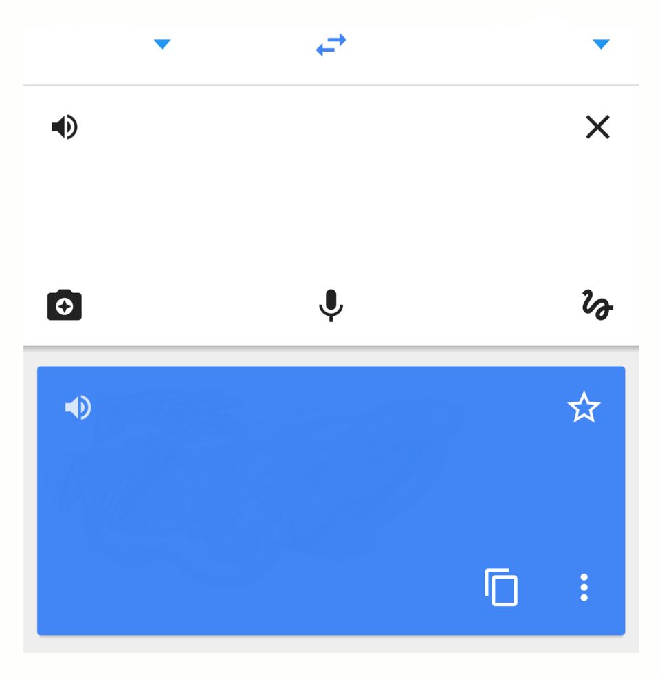 Sticker template meme google translate traduction traducteur langue ecran appli telephone texte mot traduire bleu anglais reaction par risibot