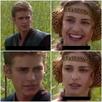 template meme anakin padme right padme couple star wars natalie portman hayden christensen tu es bien d accord inquiet sourire realisation texte quatre cases reaction