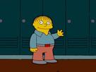 template meme ralph wiggum simpsons ralph salut main bonjour casiers ecole dessin anime debile naif idiot bonjour tout le monde