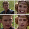 template meme anakin padme natalie portman hayden christensen star wars right padme tu es bien d accord sourire inquiet couple heureux realisation reaction