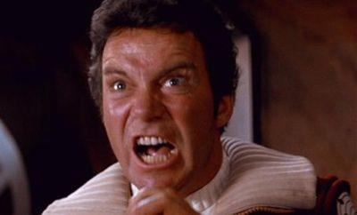 Sticker template meme khan star trek william shatner kirk khaaan cri hurle colere rage cri de rage capitaine film culte hurlement par risibot