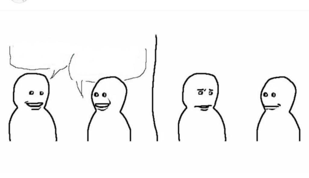 Sticker template meme bro visited his friend ami qui visite malaise gene mal a l aise bonhommes dessin vibe bizarre ambiance glauque visite ratee froid gele pote ambiance par risibot