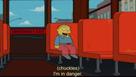 template meme im in danger ralph wiggum simpsons je suis en danger gamin bete bus scolaire rire idiot danger naif debile ecole bus dessin anime bete