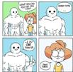 template meme one push up pompe une seule muscle man bodybuilder sport muscu un seul pompe wow comment t es muscle fitness jesus christ force effort surprise