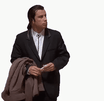 template meme travolta pulp fiction vincent vega confus perdu cherche quelqu un gif animation john travolta hein ou est il invisible fond blanc