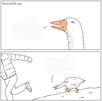 template meme angry goose oie en colere oie attaque cri course poursuite animal furieux agressif they can talk bande dessinee fuite poursuivi