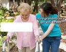 template meme sure grandma mamie grand mere lit bas grand mere vieille petite fille marche deambulateur tu vas au lit mamie moquerie infantilise sarcasme