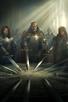 template meme knights round table chevaliers table ronde roi arthur epees fantasy medieval chevalerie arthur excalibur armure chevalier serment
