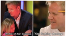 template meme oh dear gorgeous gordon ramsay donkey fillette gentil mechant insulte hypocrite cuisine ane colere chef hells kitchen gentil