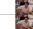 template meme surprised joey joey tribbiani friends serie surpris choc incredule regard fixe sitcom stupefait rire nerveux reaction drole