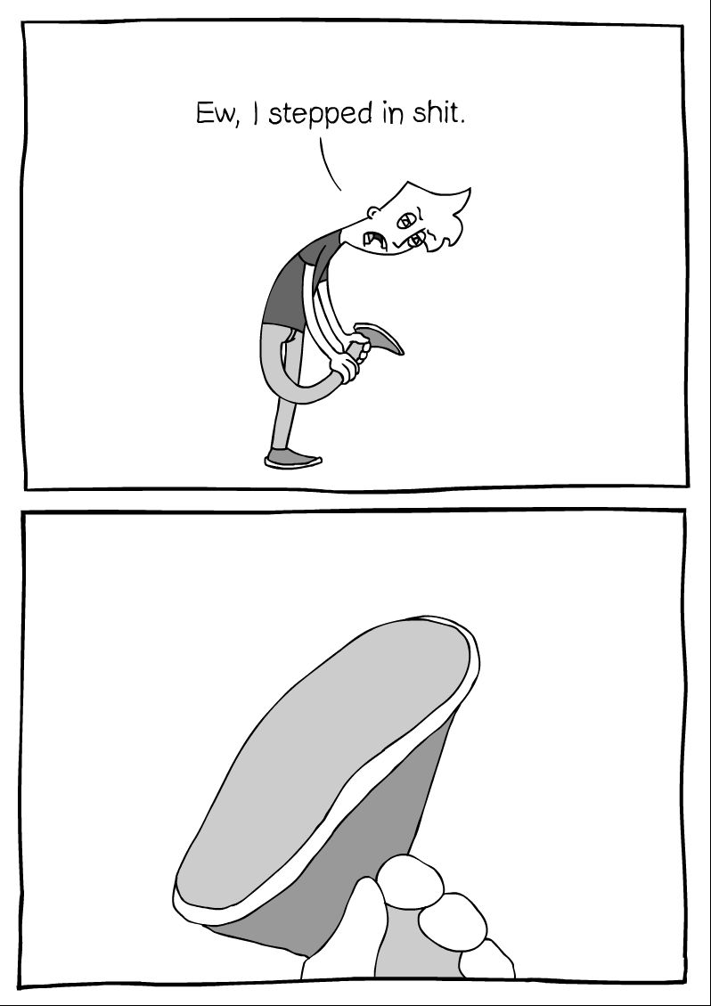 Sticker template meme ew stepped in shit merde marche dans la merde beurk degout caca semelle bd chaussure crotte reaction drole humour par risibot