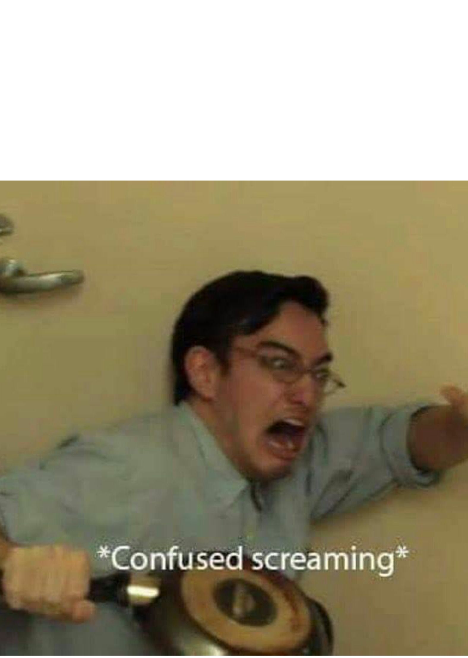 Sticker template meme confused screaming filthy frank hurle panique cri confus stress poele colere rage perdu desespoir reaction par risibot