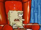 template meme sick spongebob bobleponge malade grippe fievre mourant epuise rhume vomi fatigue beurk reaction