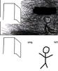 template meme omg hi omg salut dessin bonhomme porte sombre ouvre la porte surprise excite bonjour bizarre noir reaction