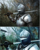 template meme knight arrow helmet chevalier fleche casque armure epee esquive chanceux rate danger miracle