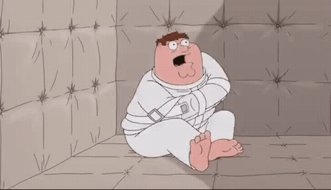 Sticker template meme gif animation insane peter peter griffin family guy camisole fou folie asile delire insane peter griffin par risibot