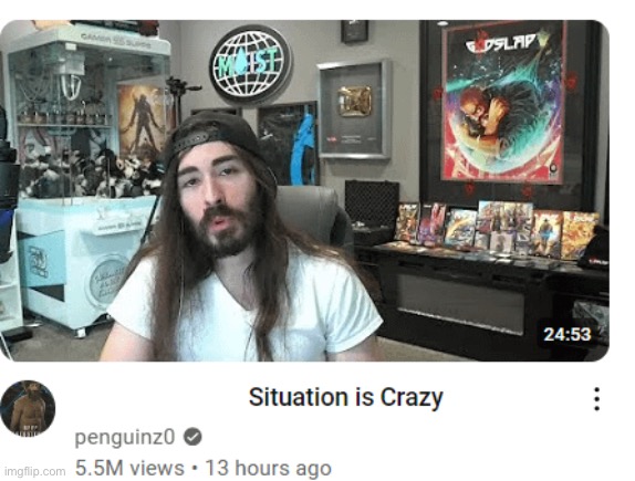Sticker template meme x situation is crazy moistcritikal penguinz0 situation folle youtubeur situation est cinglee youtube video titre fou situation crazy folle par risibot