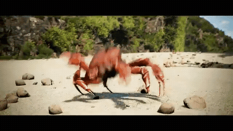 Sticker template meme gif animation crab rave crabe danse rave plage musique noisestorm fete boucle dance crab par risibot