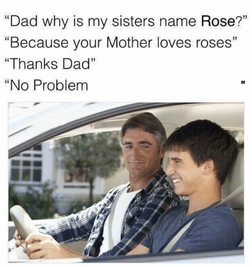 Sticker template meme why is my sisters name rose rose soeur prenom voiture papa fils merci papa dialogue why sisters name merci par risibot