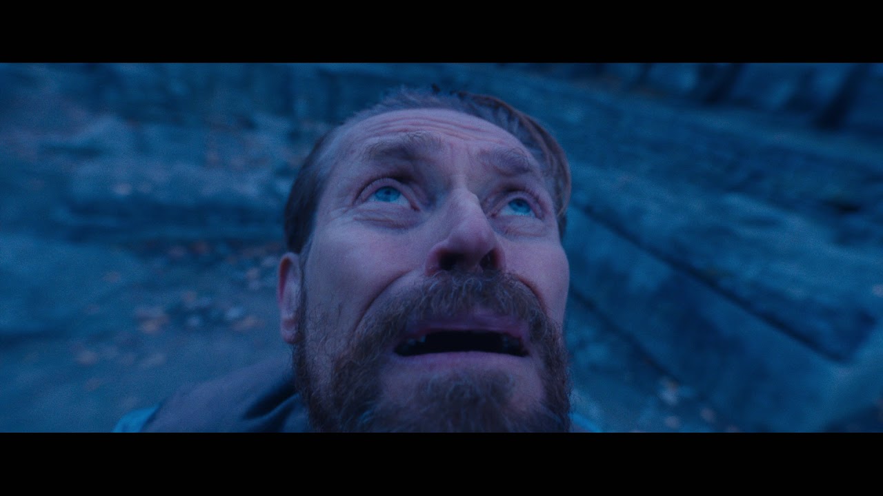 Sticker template meme willem dafoe regard en haut leve les yeux peur choc lumiere visage acteur surpris voit quelque chose terrifie willem dafoe par risibot