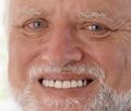 template meme hide the pain harold harold papi sourire force vieux souffre cache douleur mal a l aise triste grand pere hide pain